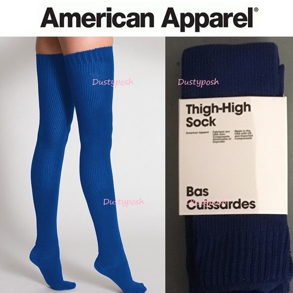 American Apparel Long Thigh Hight Socks Over The Knee Vintage Deadstock Y2K Boot - Picture 4 of 5